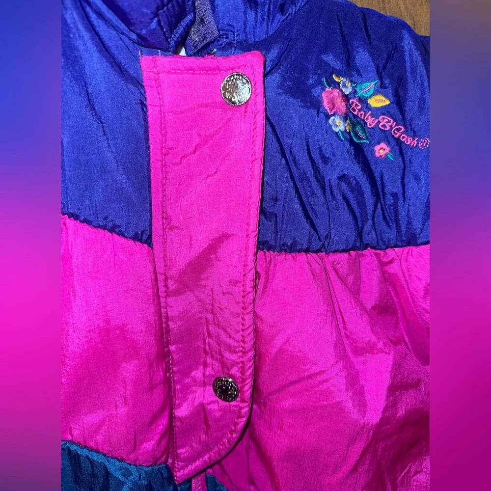 Vintage 90's OshKosh Baby B’ Gosh 18 Months Snowsuit & Mittens - Picture 4 of 6